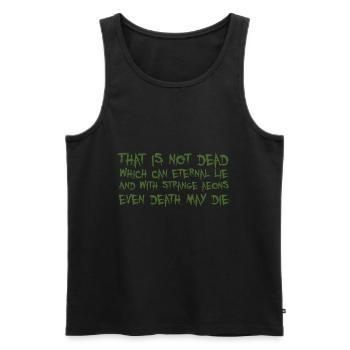 That is not dead which can eternal lie (Cthulhu) - Débardeur bio Premium Homme - noir - Devant - AI Model Male 178 light (178cm)
