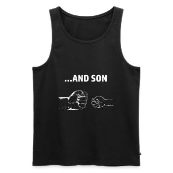 Father and Son Daughter Dad Partner Look Parents Child - Men's Premium Organic Tank Top - black - Front - Michal (187cm)