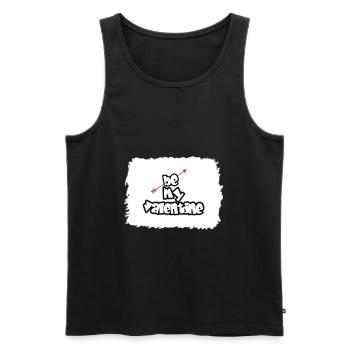 be my valentine - Männer Premium Bio Tank Top - Schwarz - Vorne - Michal (187cm)