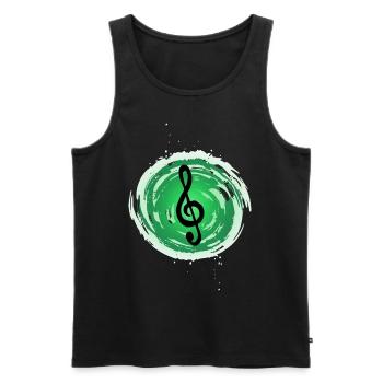musikalisches Statement - Männer Premium Bio Tank Top - Schwarz - Vorne - Michal (187cm)