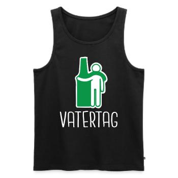 Vatertag Bier Design / Beste Freunde - Männer Premium Bio Tank Top - Schwarz - Vorne - Michal (187cm)