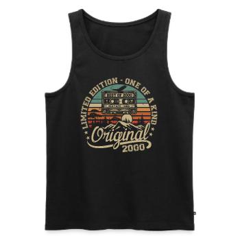 Vintage 2000 Birthday Gift 2000 Retro 2000 - Men's Premium Organic Tank Top - black - Front - Michal (187cm)