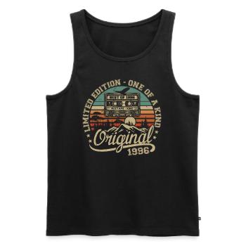 Vintage 1996 Birthday Gift 1996 Retro 1996 - Men's Premium Organic Tank Top - black - Front - AI Model Male 178 light (178cm)