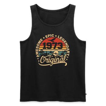 Original 1973 Geburtstagsgeschenk 1973 Retro 1973 - Männer Premium Bio Tank Top - Schwarz - Vorne - AI Model Male 178 light (178cm)