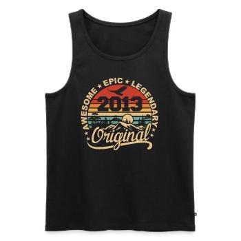 Original 2013 Retro 2013 Geburtstagsgeschenk - Männer Premium Bio Tank Top - Schwarz - Vorne - AI Model Male 178 light (178cm)