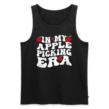 In My Apple Picking Era - Men's Premium Organic Tank Top - black - Front - AI Model Male 178 light (178cm)