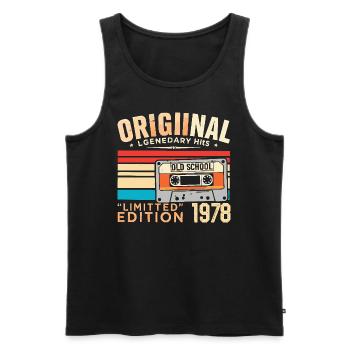 Original 1978, Legendary since 1978 Vintage 1978 - Men's Premium Organic Tank Top - black - Front - AI Model Male 178 light (178cm)