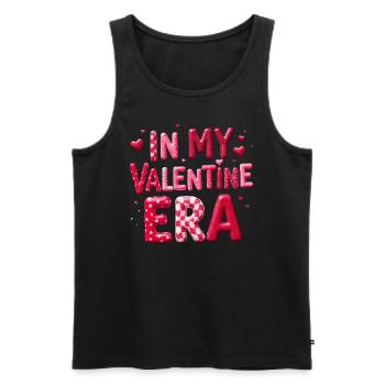 À l’époque de la Saint-Valentin - In My Valentine - Débardeur bio Premium Homme - noir - Devant - Michal (187cm)
