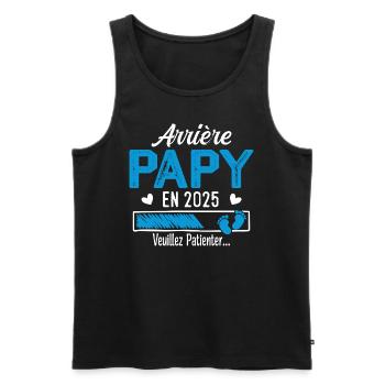 Ur-Opa im Jahr 2025 Geschenk Zukunft Opa - Männer Premium Bio Tank Top - Schwarz - Vorne - AI Model Male 178 light (178cm)