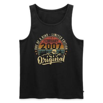 Birthday Gift February 2007 Cool February 2007 - Men's Premium Organic Tank Top - black - Front - Michal (187cm)