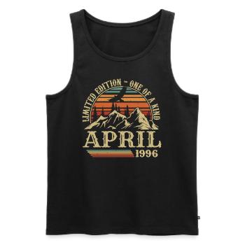 Best Birthday Gift April 1996 - Men's Premium Organic Tank Top - black - Front - Michal (187cm)