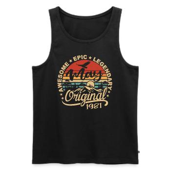 Geburtstag Mai 1981 Mai | Geschenk Mai 1981 - Männer Premium Bio Tank Top - Schwarz - Vorne - AI Model Male 178 light (178cm)