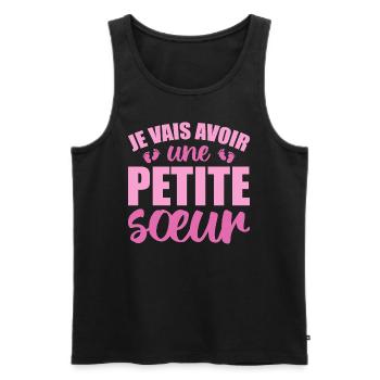Ich werde eine kleine Schwester haben - Männer Premium Bio Tank Top - Schwarz - Vorne - Michal (187cm)