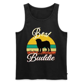 Best Buddie Bernese Mountain Dog - Men's Premium Organic Tank Top - black - Front - Michal (187cm)