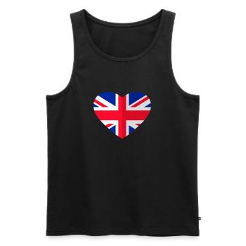 Ich liebe Großbritannien - Männer Premium Bio Tank Top - Schwarz - Vorne - AI Model Male 178 light (178cm)