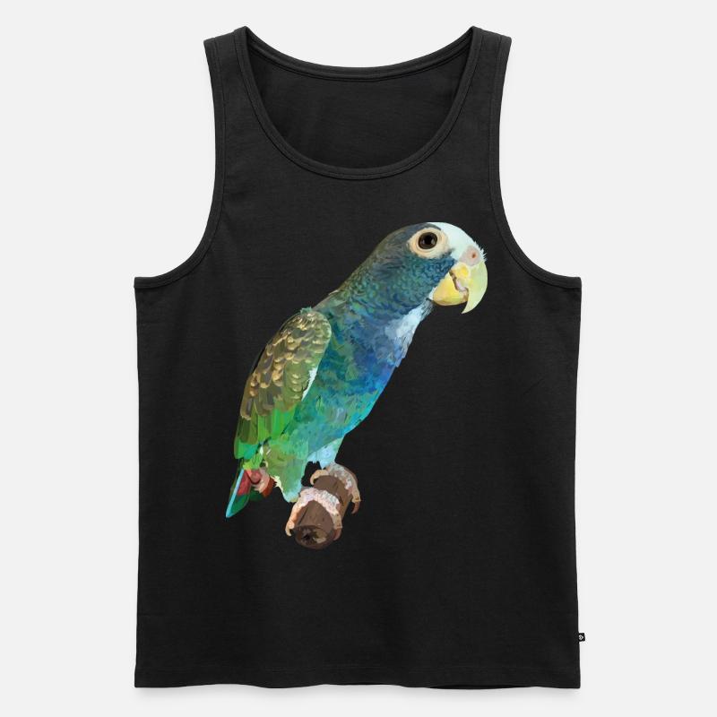 Papagei Senile - Männer Premium Bio Tank Top - Schwarz