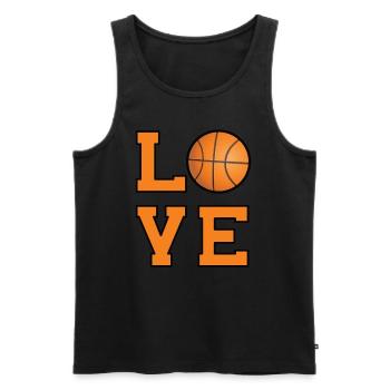 Love Basketball - Cadeau de joueur de basket-ball - Débardeur bio Premium Homme - noir - Devant - Michal (187cm)