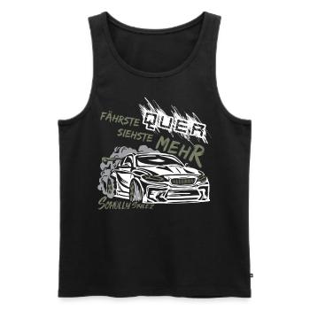 Drift Auto Tuning - Fährste quer siehste mehr! - Männer Premium Bio Tank Top - Schwarz - Vorne - Michal (187cm)