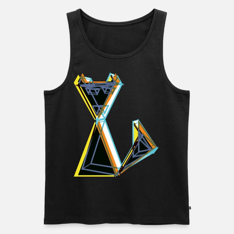 CAT SEVENTEEN - Männer Premium Bio Tank Top - Schwarz
