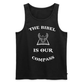Bibel Christentum Jesus Christus Gott Spruch - Männer Premium Bio Tank Top - Schwarz - Vorne - Michal (187cm)