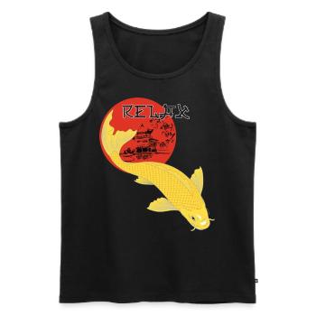 Relax Koi Karpfen Japan Gartenteich Showa - Männer Premium Bio Tank Top - Schwarz - Vorne - Michal (187cm)