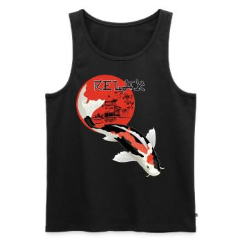 Relax Koi Karpfen Japan Gartenteich Showa Kohaku - Männer Premium Bio Tank Top - Schwarz - Vorne - Michal (187cm)