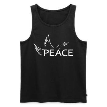 Peace Peace Dove of Peace Demo Protest Freedom - Men's Premium Organic Tank Top - black - Front - AI Model Male 178 light (178cm)