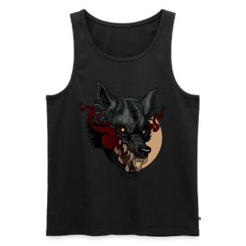 Fenrir - Fenriswolf - Männer Premium Bio Tank Top - Schwarz - Vorne - AI Model Male 178 light (178cm)