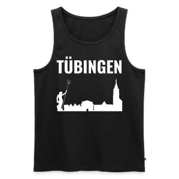 Tübingen Skyline Stadt - Männer Premium Bio Tank Top - Schwarz - Vorne - AI Model Male 178 light (178cm)