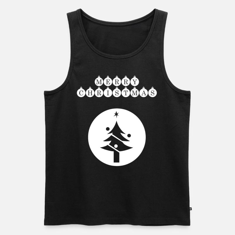 Merry Christmas - Männer Premium Bio Tank Top - Schwarz