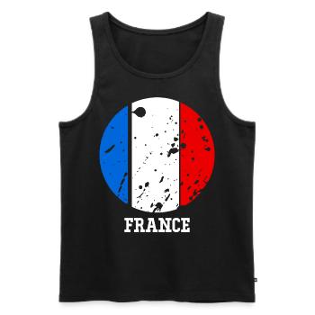 L'Équipe de France - Débardeur bio Premium Homme - noir - Devant - AI Model Male 178 light (178cm)