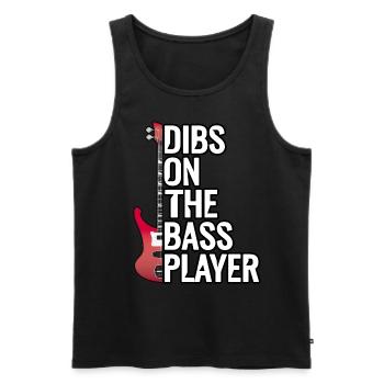 Bass guitar musician reserved for the bass player - Men's Premium Organic Tank Top - black - Front - Michal (187cm)