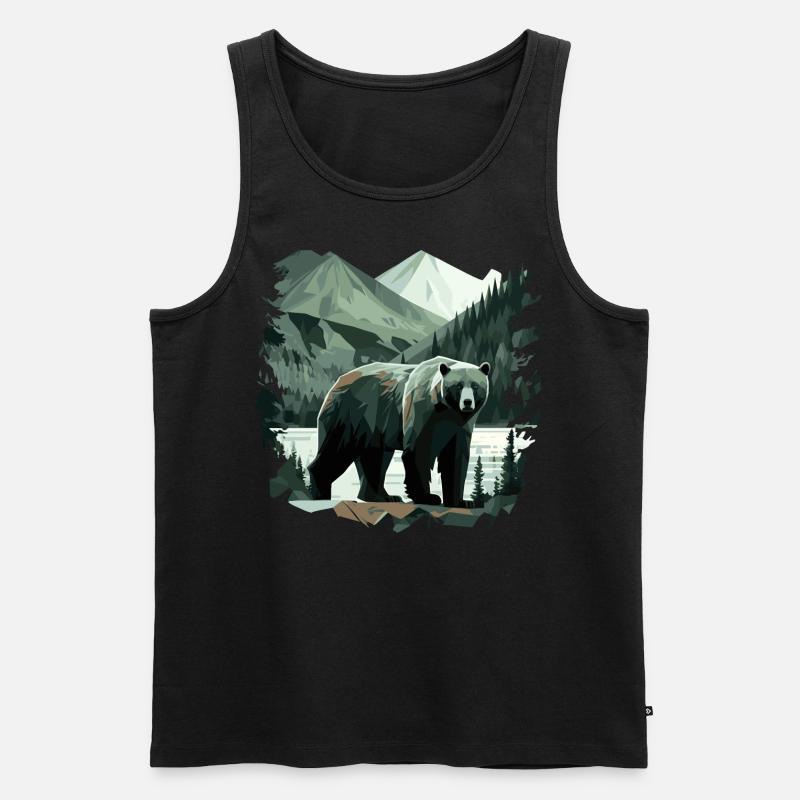 PolyBär - Männer Premium Bio Tank Top - Schwarz