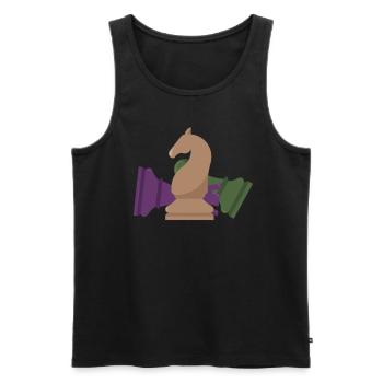 Schach Springer Schachfiguren Schachspieler Matt - Männer Premium Bio Tank Top - Schwarz - Vorne - Michal (187cm)