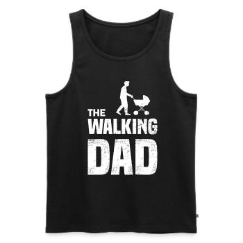 The walking Dad Dad Father Stroller Funny - Men's Premium Organic Tank Top - black - Front - AI Model Male 178 light (178cm)