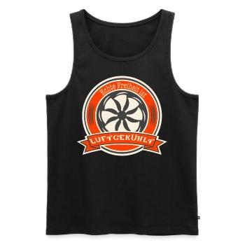Oldtimer Luftgekühlter Boxermotor Spruch Freiheit - Männer Premium Bio Tank Top - Schwarz - Vorne - Michal (187cm)