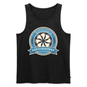 Oldtimer Luftgekühlter Boxermotor Spruch Freiheit - Männer Premium Bio Tank Top - Schwarz - Vorne - Michal (187cm)