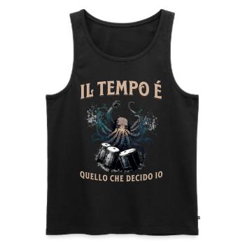 Il Tempo Quello Che Decido Io Strumento Musicale - Männer Premium Bio Tank Top - Schwarz - Vorne - AI Model Male 178 light (178cm)