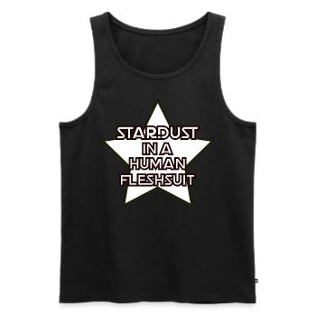 Stardust in human fleshsuit Stardust fun star - Men's Premium Organic Tank Top - black - Front - AI Model Male 178 light (178cm)