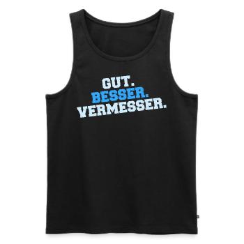 Gut Besser Vermesser Vermessungsingenieur - Männer Premium Bio Tank Top - Schwarz - Vorne - Michal (187cm)