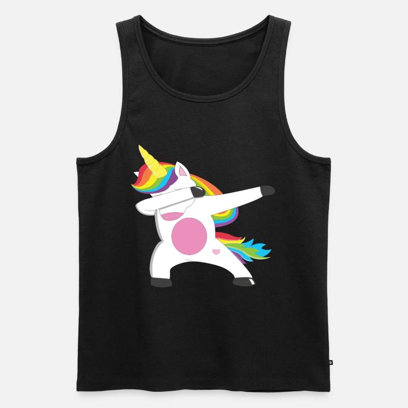 Einhorn - Männer Premium Bio Tank Top - Schwarz