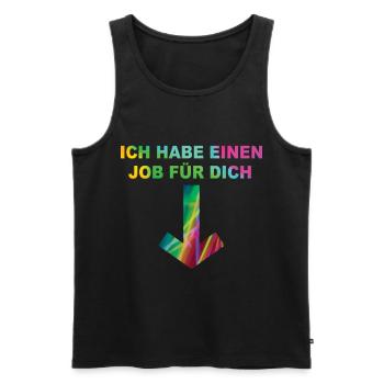 electro Festival - Männer Premium Bio Tank Top - Schwarz - Vorne - AI Model Male 178 light (178cm)