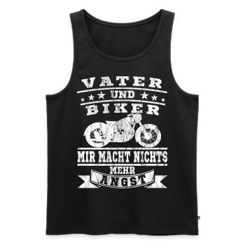 Motorrad Biker Motorradfahrer Bikers Bikerin - Männer Premium Bio Tank Top - Schwarz - Vorne - Michal (187cm)