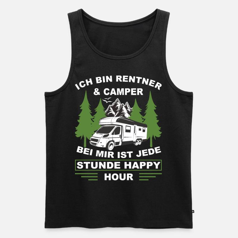 Camping - Männer Premium Bio Tank Top - Schwarz