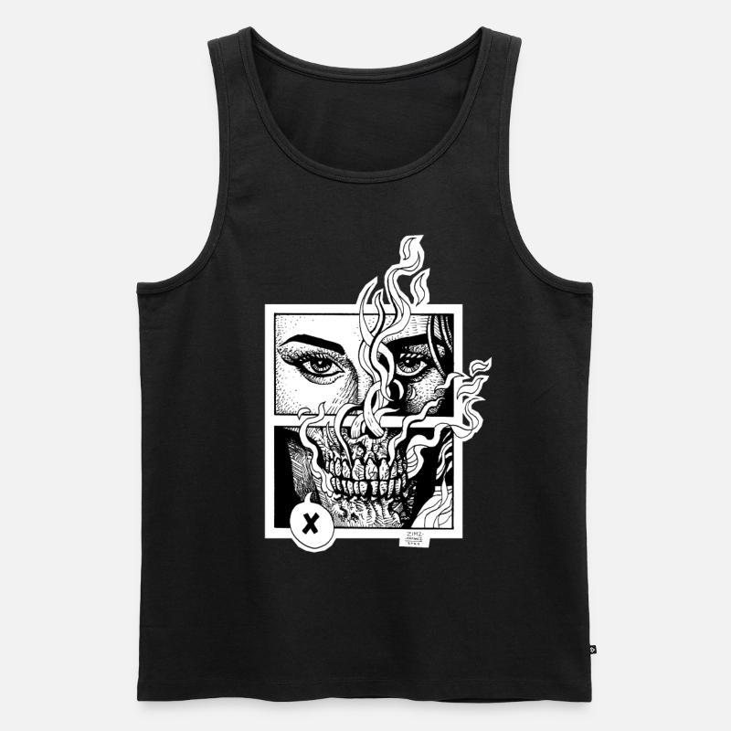 Stranger end - Männer Premium Bio Tank Top - Schwarz