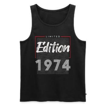 50. Geburtstag 1974 begrenzte Auflage - Männer Premium Bio Tank Top - Schwarz - Vorne - AI Model Male 178 light (178cm)