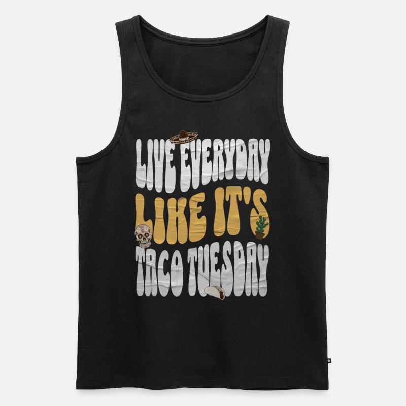 Taco - Männer Premium Bio Tank Top - Schwarz
