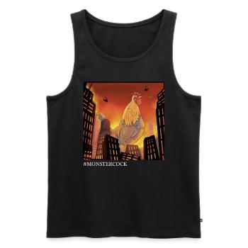 Monstercock - Männer Premium Bio Tank Top - Schwarz - Vorne - Michal (187cm)