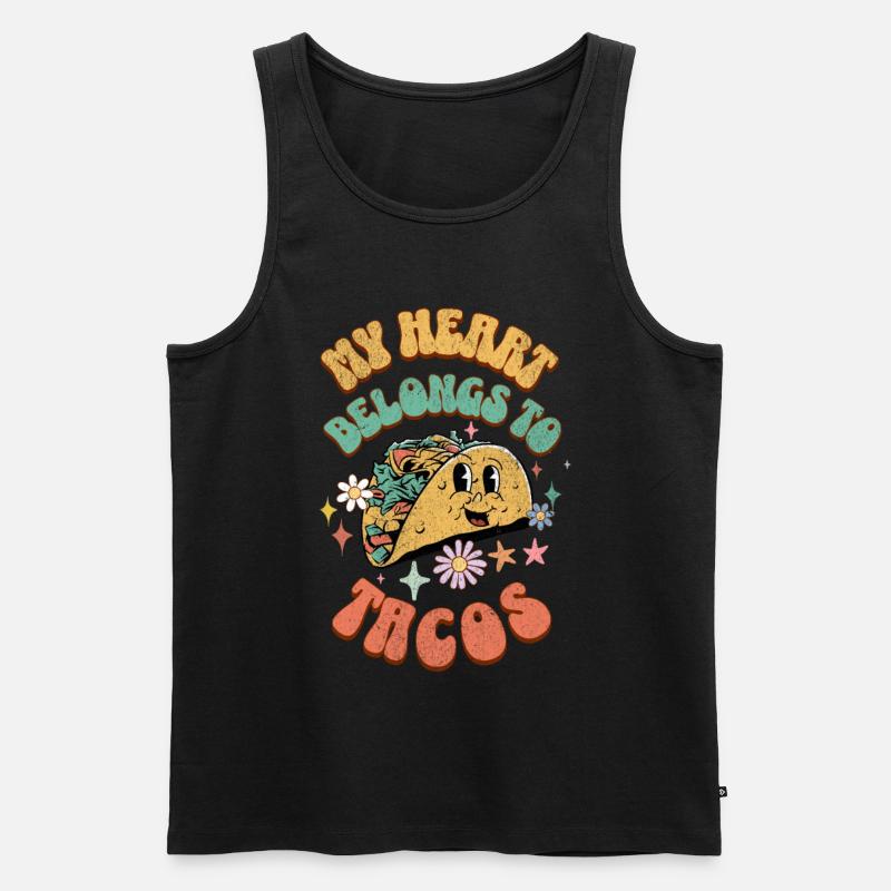 Taco - Männer Premium Bio Tank Top - Schwarz