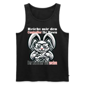 Reicht mit den Controller Hase zocken - Männer Premium Bio Tank Top - Schwarz - Vorne - Michal (187cm)